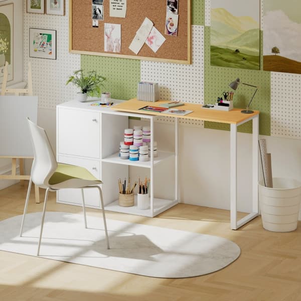 SONNENH Skrivebord, Træ, Hvid, 150 × 40 × 75 cm