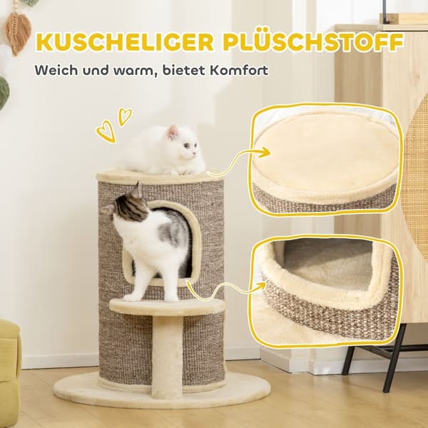 SONNENH Klösträd, Polyester, Beige / Brun, 60 × 60 × 61 cm