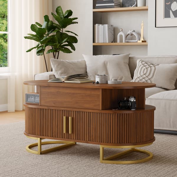 SONNENH Soffbord, MDF, Valnöt, 100 × 50 × 64 cm