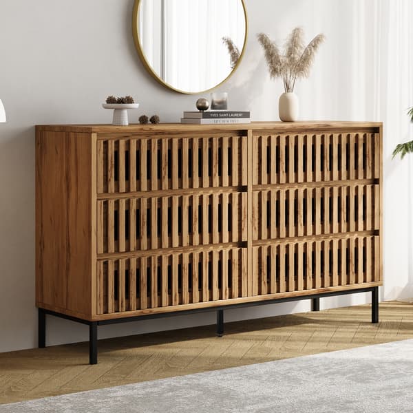 SONNENH Kommode, MDF / Spånplade, Naturfarvet, 120 × 40 × 81 cm