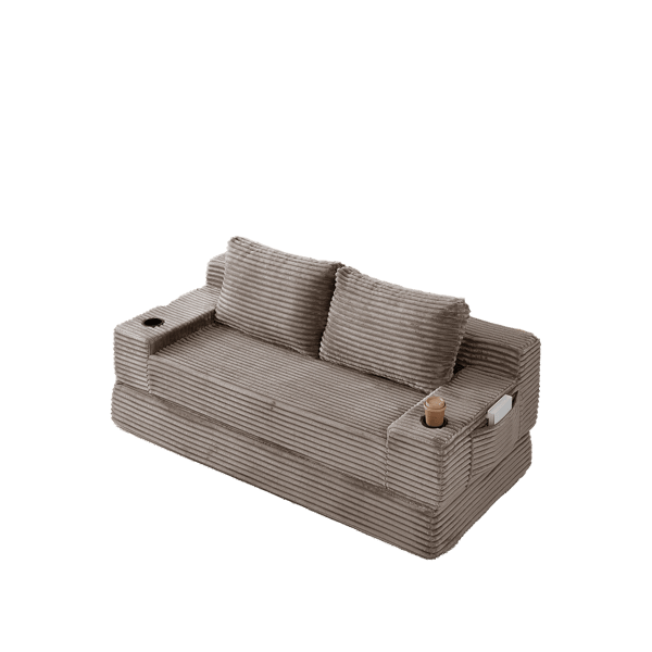 SONNENH Bäddsoffa, Manchester, Brun, 180 × 85 × 62 cm