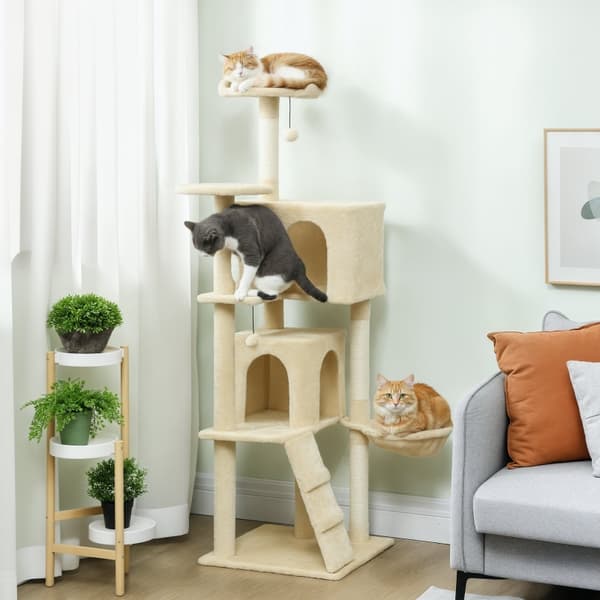 SONNENH Kradsestativ, Polyester, Beige, 48 × 48 × 160 cm