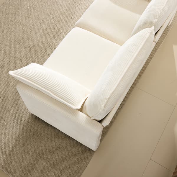 SONNENH Modern minimalistisk 2-sits soffa, bekväm och rymlig, lämplig för vardagsrum/sovrum