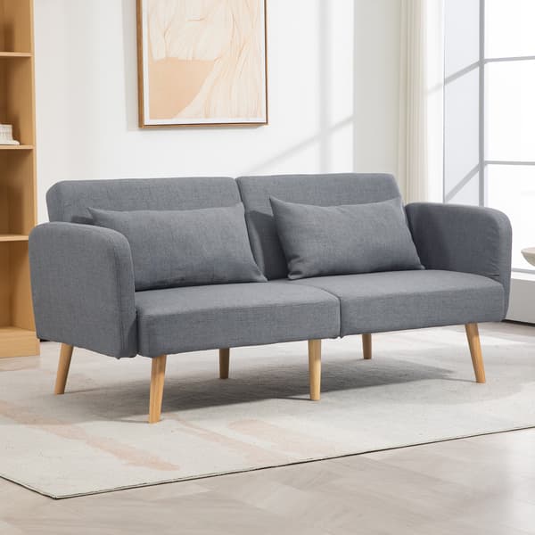 SONNENH Bäddsoffa, Polyester, Grå, 170 × 83 × 80 cm