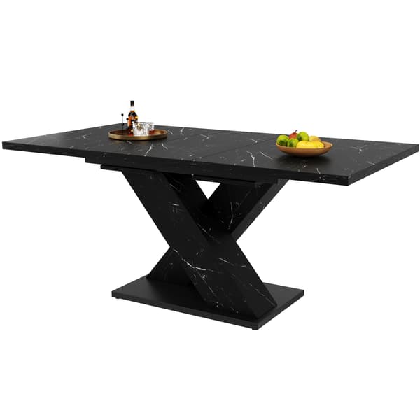 SONNENH Spisebord, MDF, Sort, 119 × 80 × 75 cm