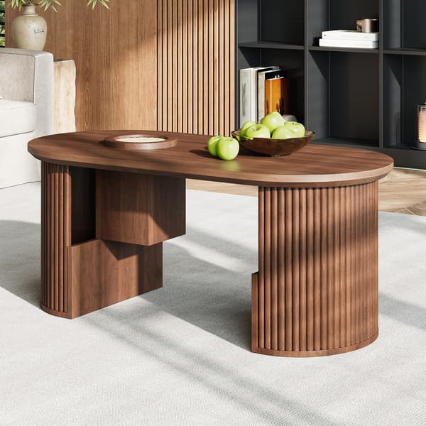 SONNENH Soffbord, MDF, Valnöt, 105 × 50 × 46,5 cm