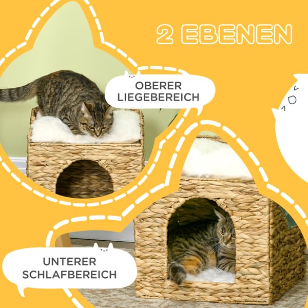 SONNENH Katteseng, Spånplade, Brun, 37,5 × 37,5 × 41,5 cm