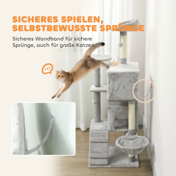 SONNENH Kradsestativ, Polyester, Lysegrå, 48 × 48 × 140 cm