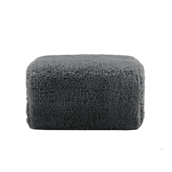 SONNENH Aviana Ottoman Plush Fabric - Grey