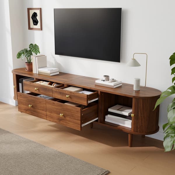 SONNENH TV-bord, MDF / Spånplade, Valnød, 180 × 35 × 50 cm
