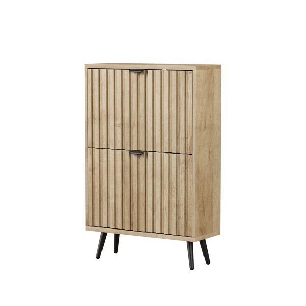 SONNENH Skoskab, MDF / Spånplade, Eg, 60 × 24 × 95 cm