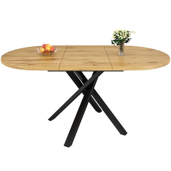 SONNENH Matbord, MDF / Metall, Träfärgad, 100 × 40 × 75,5 cm