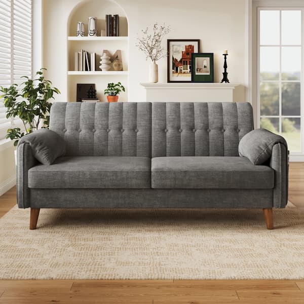 SONNENH 2-sitssoffa, Chenille, Ljusgrå, 161,5 × 79 × 83,5 cm