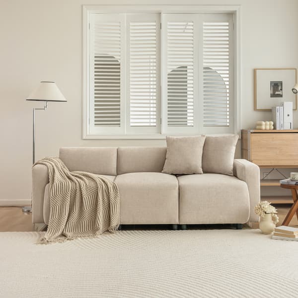 SONNENH Vanlig soffa, modern design, stoppade möbler, soffa, 3-sits soffa, vardagsrumsoffa, soffa med kuddar