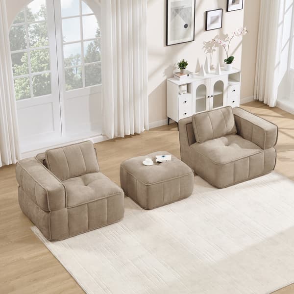 SONNENH 2-sitssoffa, Polyester, Sandfärgad, 198 × 162 × 67 cm