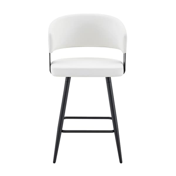 SONNENH Barstol – set med 2, PU, Vit, 47 × 46,5 × 94,5 cm