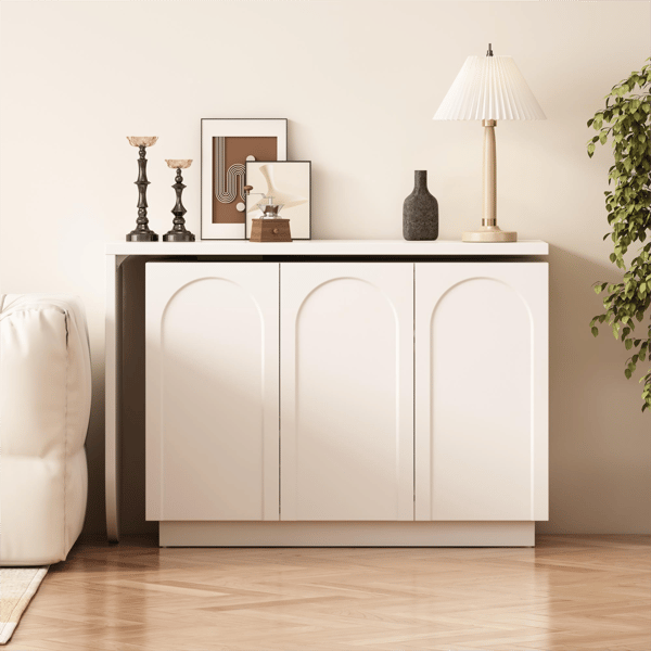 SONNENH Skrivbordsswivel L Shape Corner Computer Desk Office Table Dressing Table White 110cm