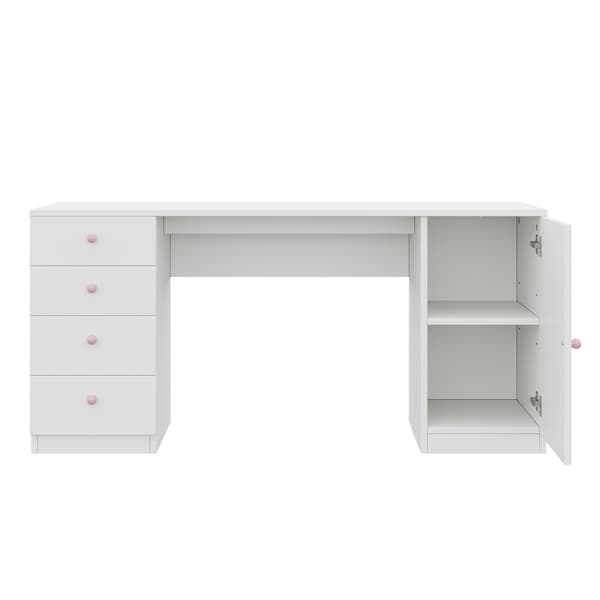 SONNENH Skrivebord, MDF, Hvid, 155 × 45 × 74 cm