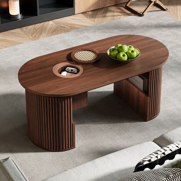 SONNENH Soffbord, MDF, Valnöt, 105 × 50 × 46,5 cm