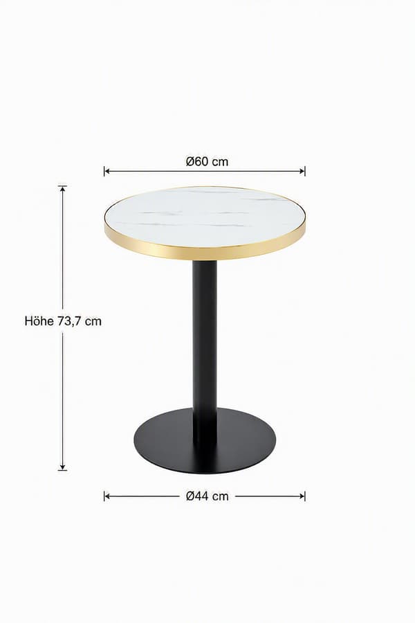 SONNENH Sidobord, MDF, Vit, 60 × 60 × 74 cm