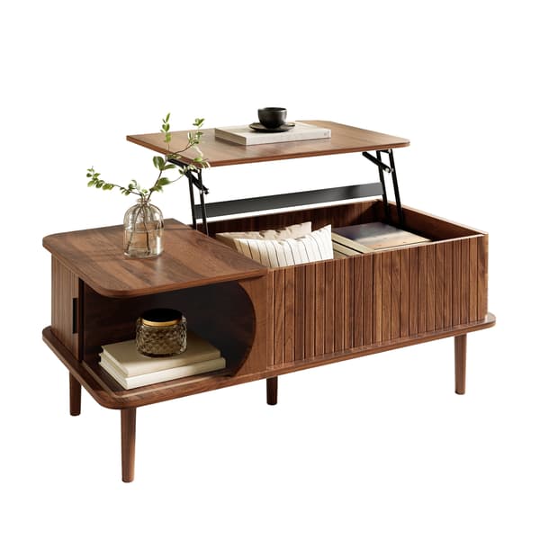 SONNENH Sofabord, MDF, Valnød, 100 × 48 × 55,5 cm
