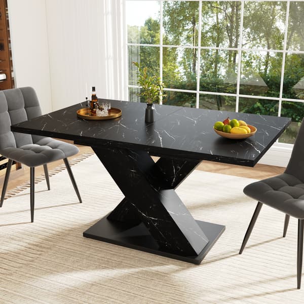 SONNENH Spisebord, MDF, Sort, 119 × 80 × 75 cm