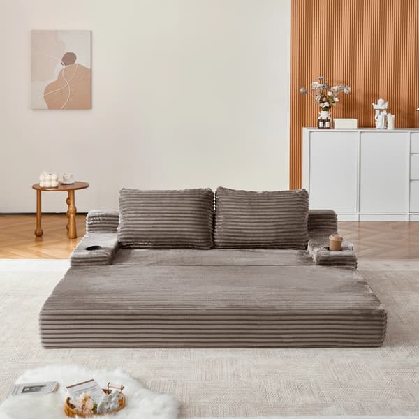 SONNENH Bäddsoffa, Manchester, Brun, 180 × 85 × 62 cm