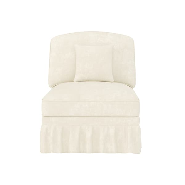 SONNENH Windsor-soffa utan armstöd Chenille med 1 kudde - Vit