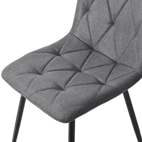 SONNENH Dining set, (Set, 117 × 68cm matbord med 4 stolar), Rectangular matbord Modern köksbord, Dining stol mörkgrå twill linne köksstol