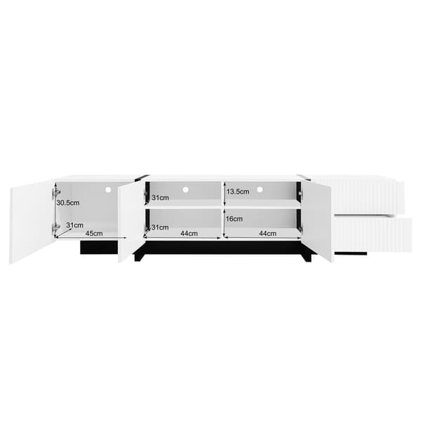 SONNENH 190 cm TV-skab med 3 døre, 2 skuffer