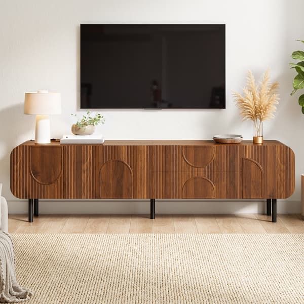 SONNENH TV-bord, MDF / Spånplade, Valnød, 180 × 40 × 47,5 cm