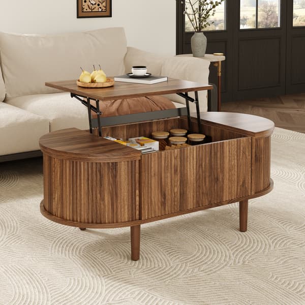 SONNENH Soffbord, MDF, Valnöt, 100 × 48 × 53,5 cm