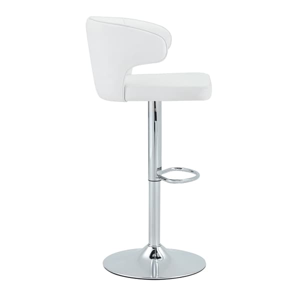 SONNENH Barstol – set med 2, PU, Vit, 49,7 × 45 × 110 cm