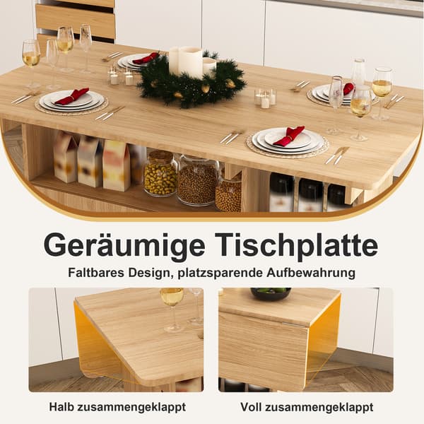SONNENH Matbord, MDF, Ljus ek, 110 × 70 × 80 cm