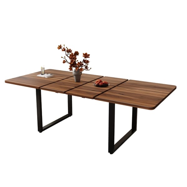 SONNENH Spisebord, MDF, Valnød, 220 × 80 × 75 cm