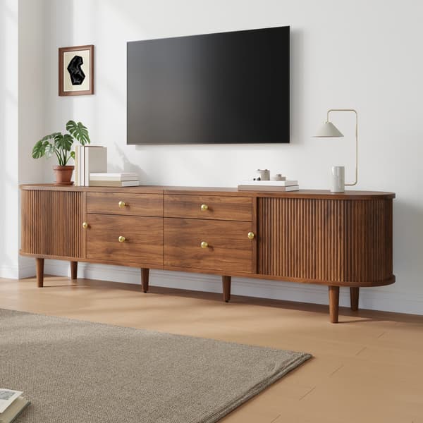 SONNENH TV-bord, MDF / Spånplade, Valnød, 180 × 35 × 50 cm