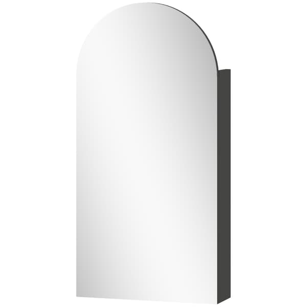 SONNENH Spegelskåp, MDF, Svart, 40 × 12 × 80 cm