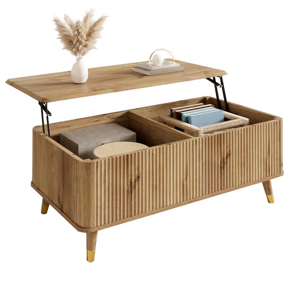 SONNENH Soffbord, MDF, Naturfärgad, 97 × 52 × 56,5 cm