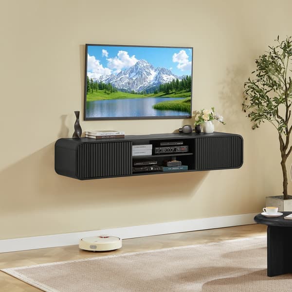SONNENH TV-bord, MDF, Sort, 160 × 38 × 30 cm