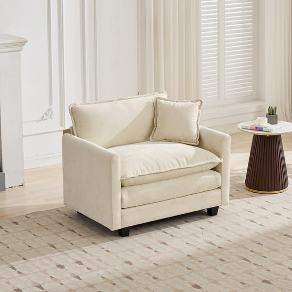 SONNENH Cloud Sofa one Seat (Armrests ingår inte), Modern Sectional Couch, för vardagsrum sovrum och lägenhet