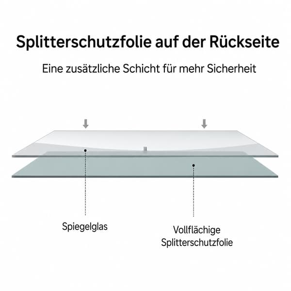 SONNENH 60*80CM Ramlöst väggspegel – HD kopparfri badrumsspegel, modern sminkspegel / sovrum / hall