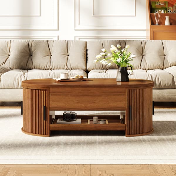 SONNENH Soffbord, MDF, Valnöt, 110 × 55 × 55 cm