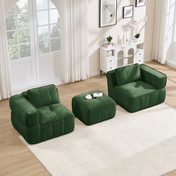 SONNENH 2-sitssoffa, Polyester, Grön, 198 × 162 × 67 cm
