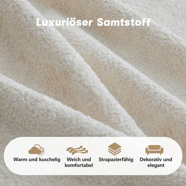 SONNENH Ottoman Sammet-Beige