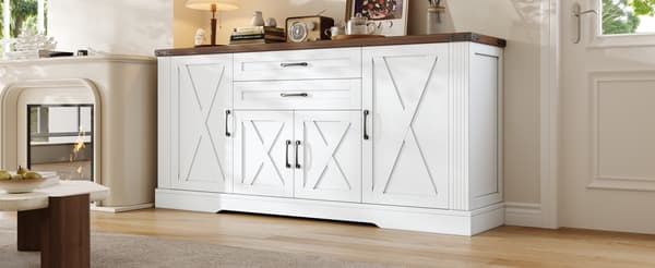 SONNENH Køkkenø, MDF / Spånplade, Hvid, 160 × 39 × 81,5 cm