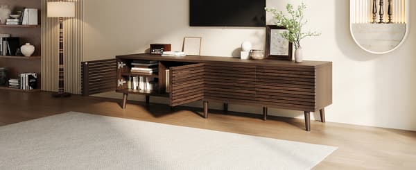 SONNENH TV-bord, MDF / Spånplade, Valnød, 180 × 40 × 46 cm