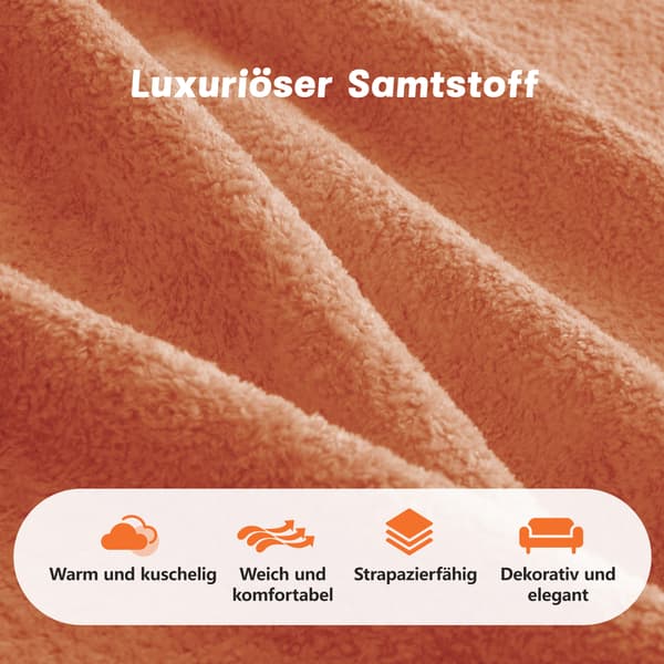 SONNENH Ottoman Fløjl-Orange