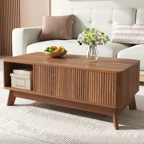 SONNENH Soffbord, MDF, Valnöt, 95 × 48 × 50 cm