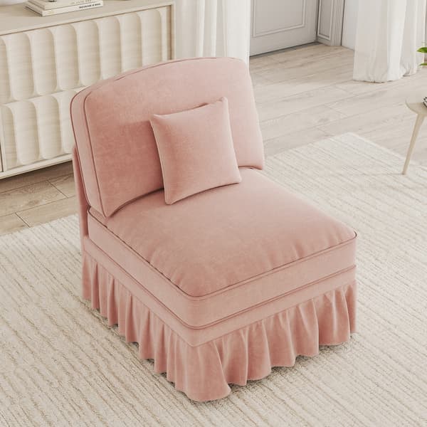 SONNENH Windsor Sofa uden armlæn Chenille med 1 pude - Lyserød