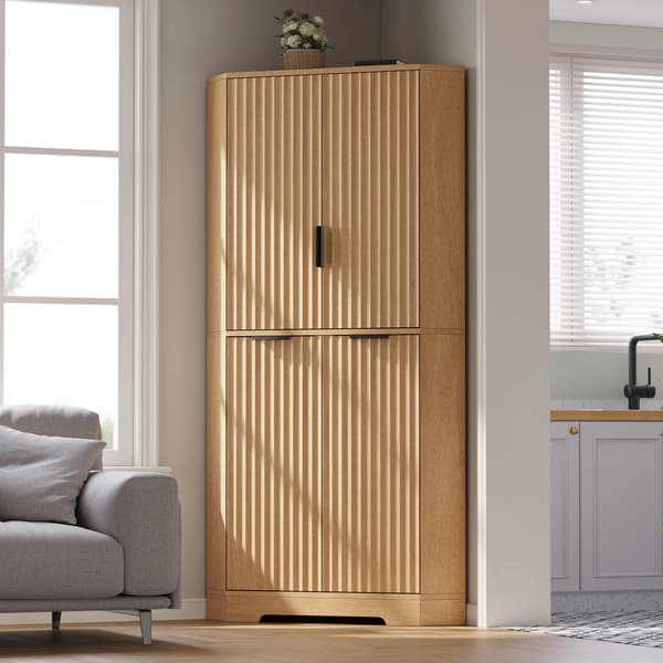 SONNENH Köksskåp, MDF, Naturfärgad, 60 × 60 × 172 cm